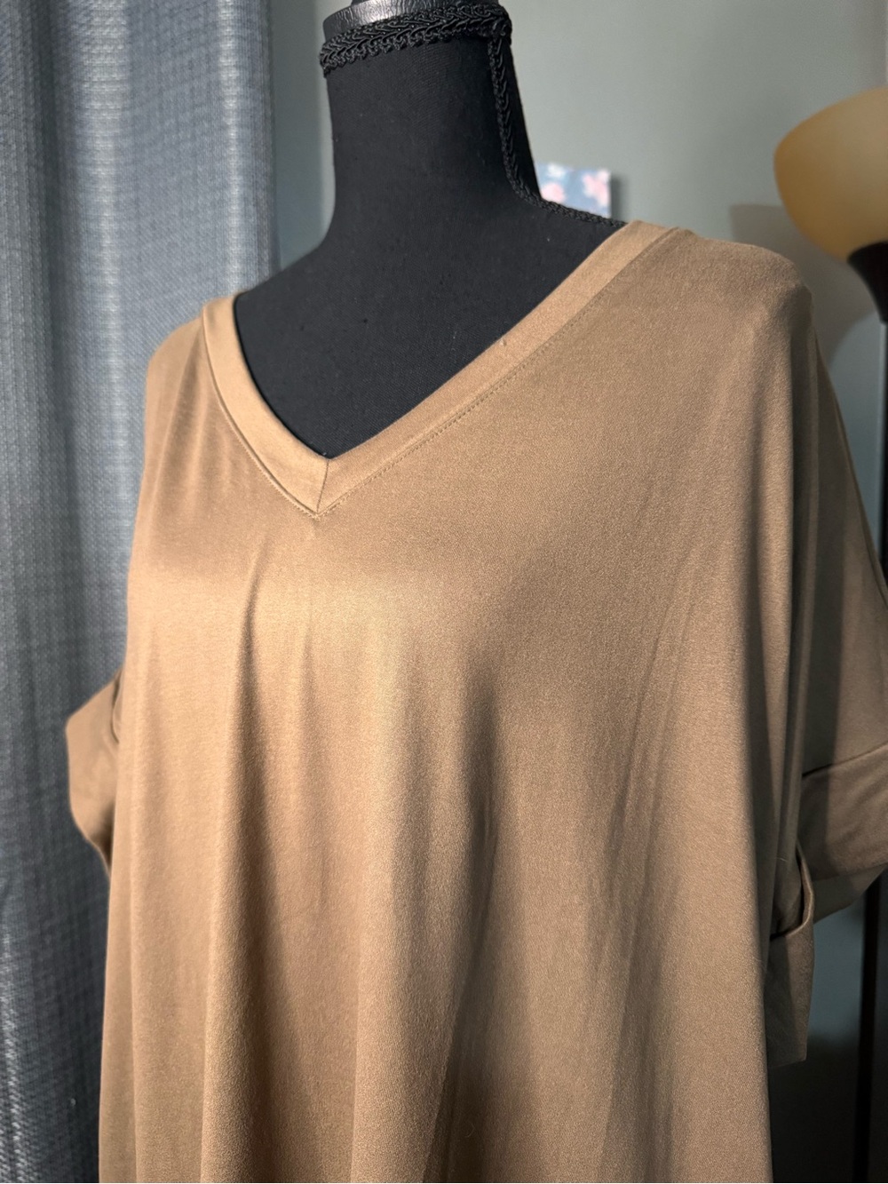 Zenana TShirt Style Dress in Camel - Picture 2 of 5